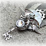 Midnight Whisperer- Steampunk Dragon Key Necklace