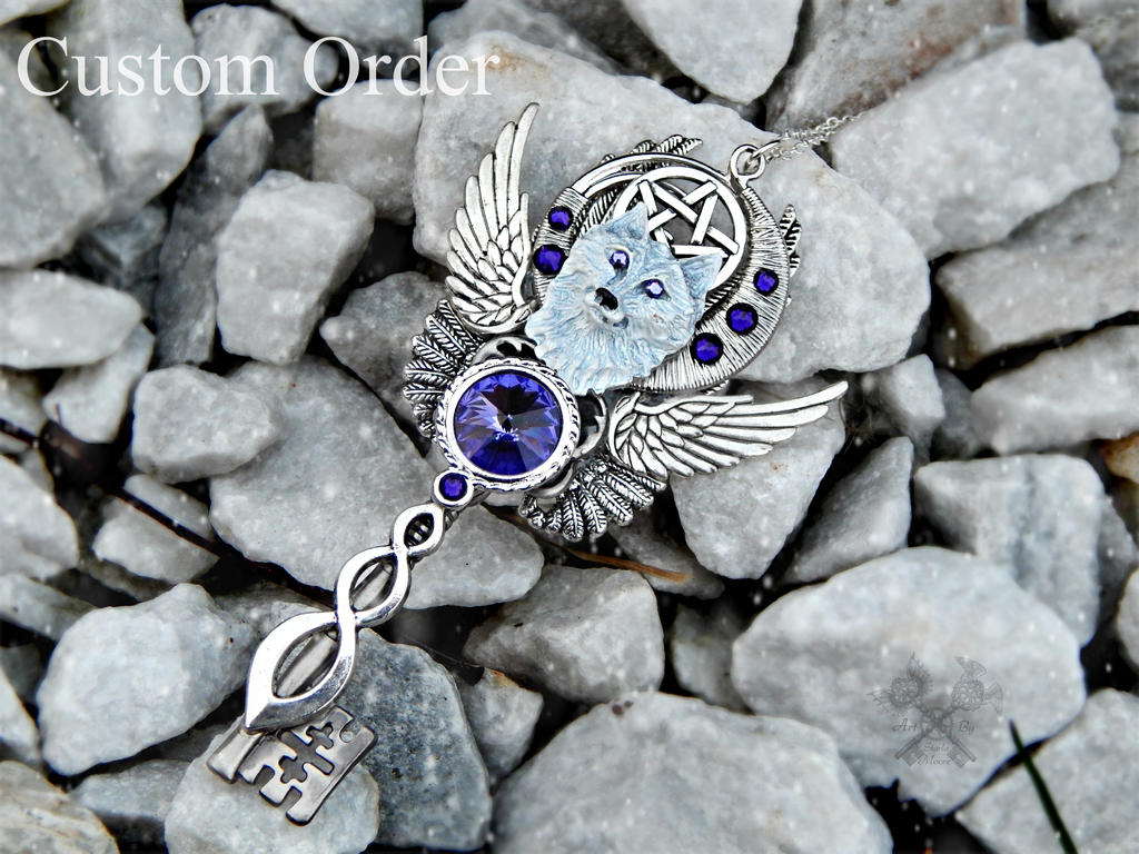 Winter Wolf Custom Order Skeleton Key Necklace