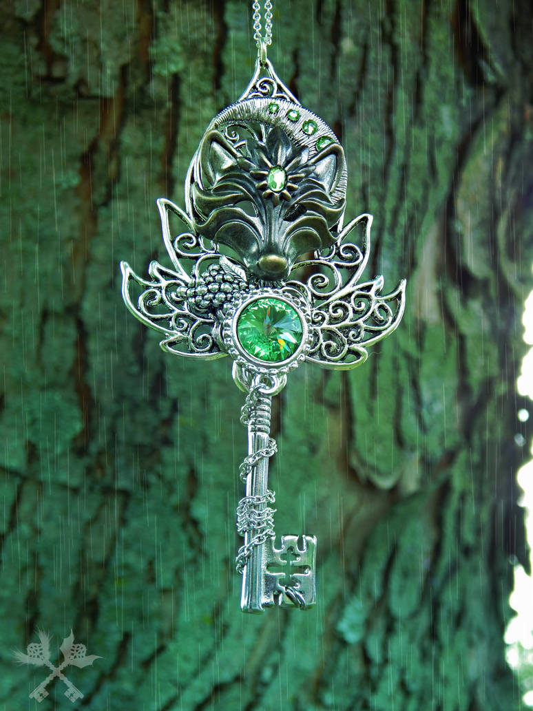 Guardian Alpha Skeleton Key Necklace