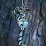 Ice Hatchling Fantasy Key Necklace