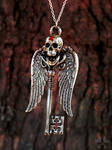 Fallen Angel Skeleton Key Necklace