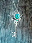 Ice Guardian Skeleton Key Necklace