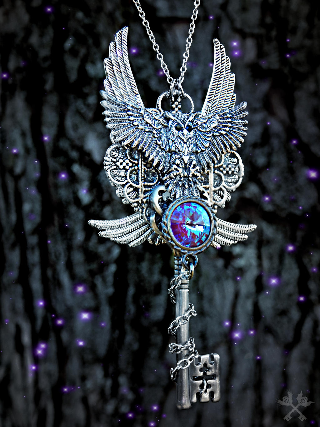 Wizard's Blood Skeleton Key Necklace