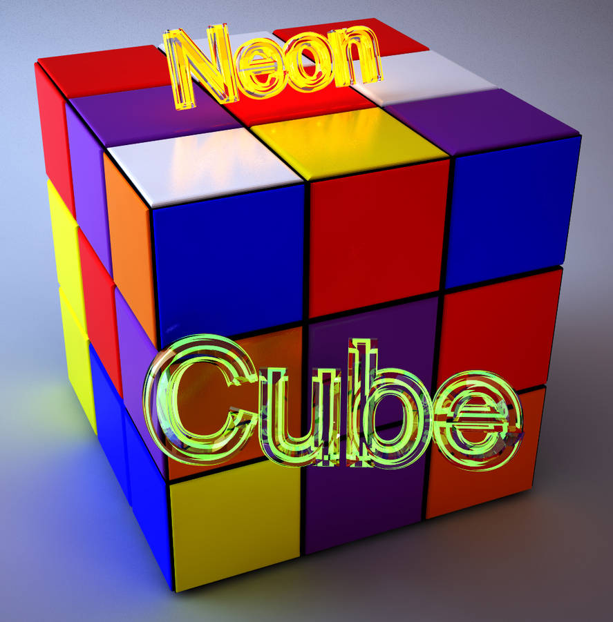 Neon Cube Sticker Neon Cube Logo by K1ngOfHz on DeviantArt