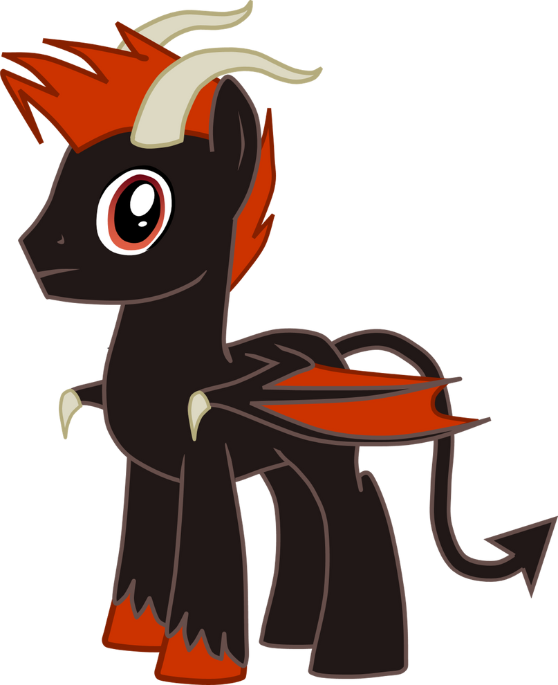 OC: Flaring Ash - The Good doer Demon Pony by Shadymeadow95 on DeviantArt