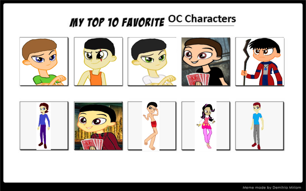My Top 10 Favorite OC Characters by ArielAriasPetzoldt on DeviantArt