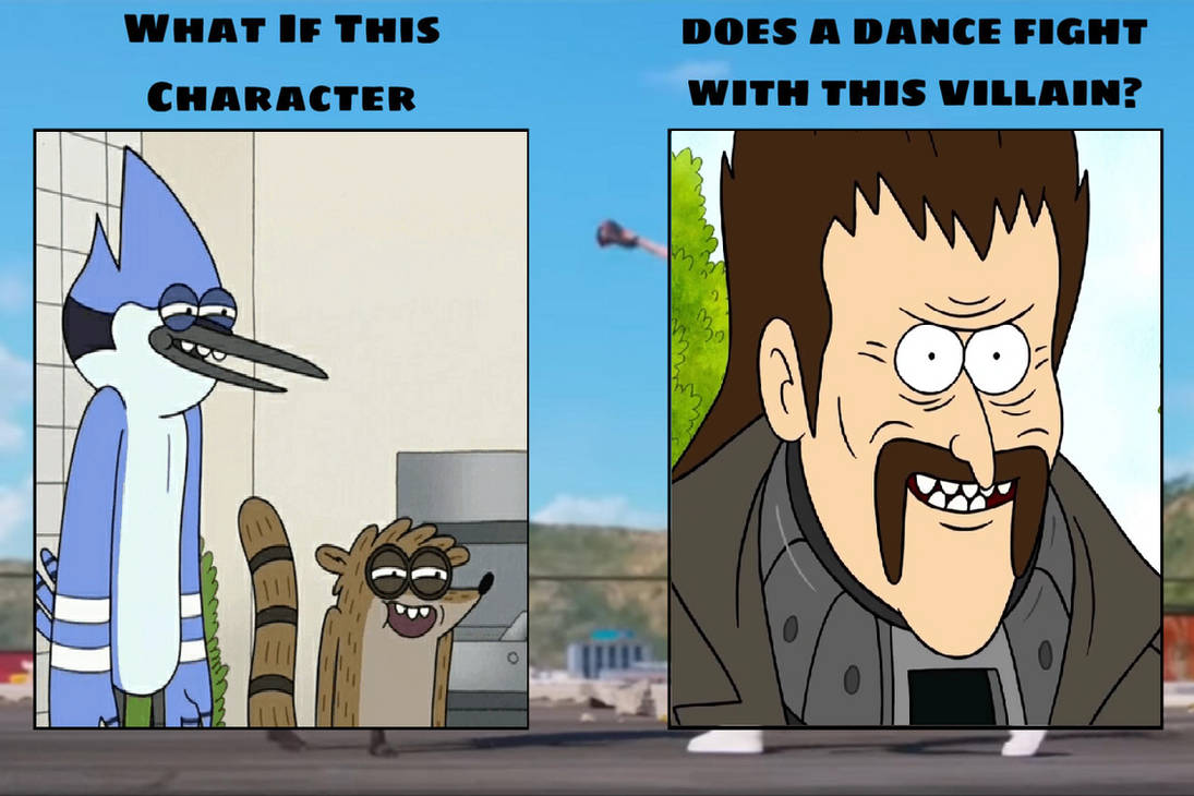 Mordecai and Rigby Does A Dance Fight With Mr Ross by ...