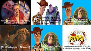 Woody and Buzz Punches Al (SpongeBob Reference)