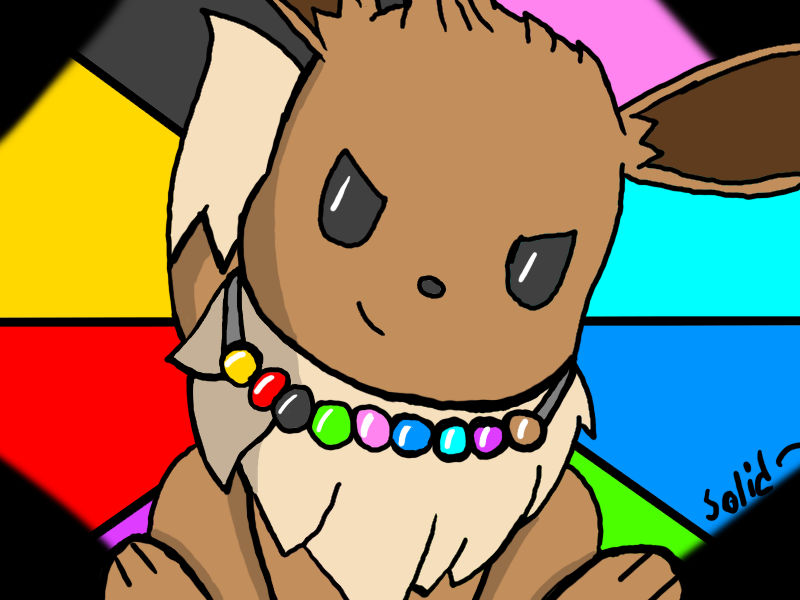 Rainbow the Eevee~ by SparksTheLeafeon on DeviantArt