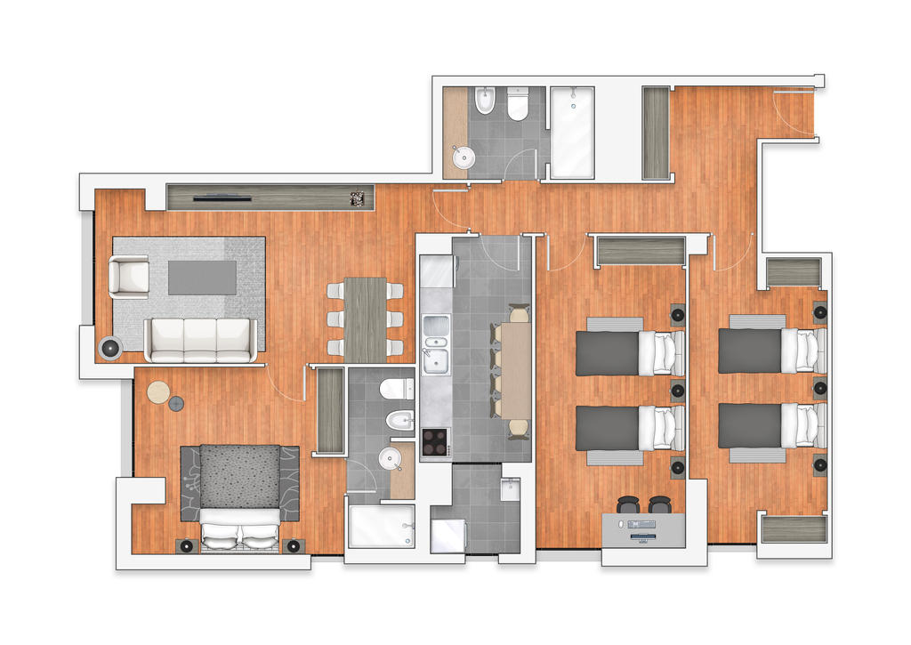 Floor plan rendering