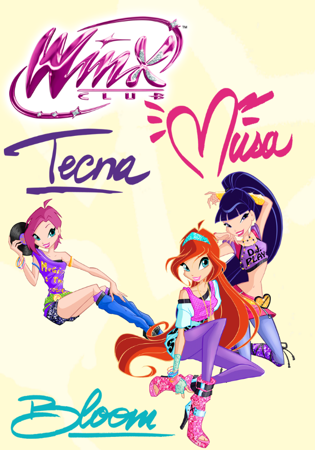 Winx Club Poster: Tecna, Bloom, Musa