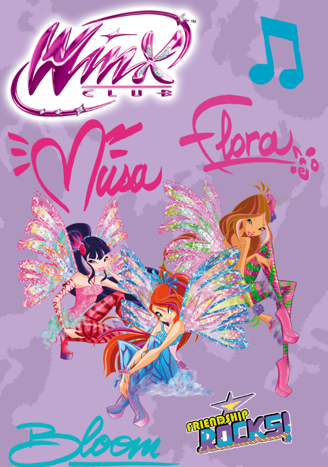 Winx Club Poster: Musa, Bloom, Flora