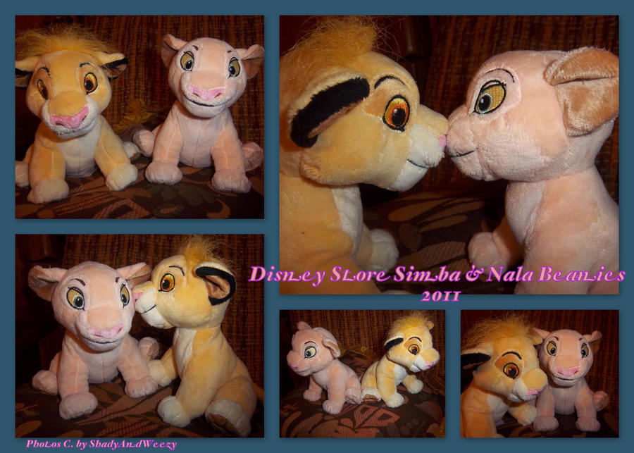 2011 Disney Store Simba And Nala Beanies