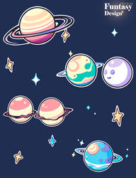 (F2U) Galactic set | Freebie stickers by FuntasyDesign