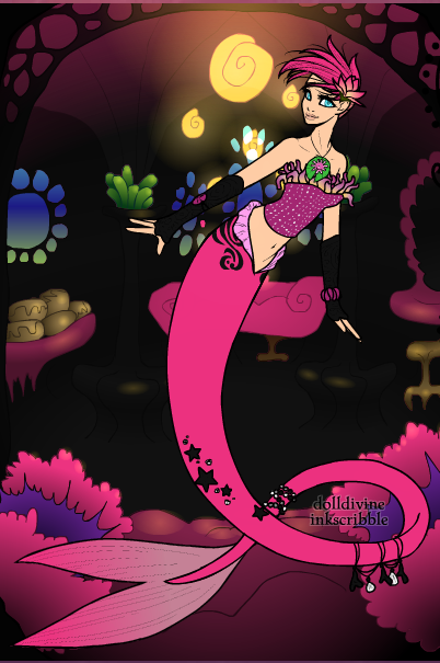 Lilly as a Mermaid rocker style