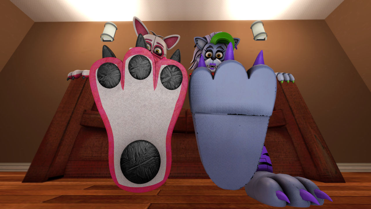 Funtime Foxy and Roxanne's paws by xercse on DeviantArt