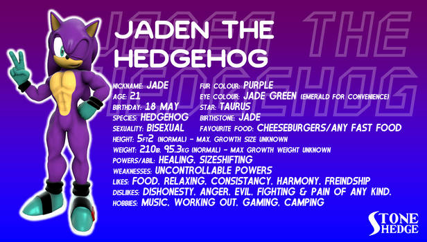 Jaden The Hedgehog's Bio and Profile