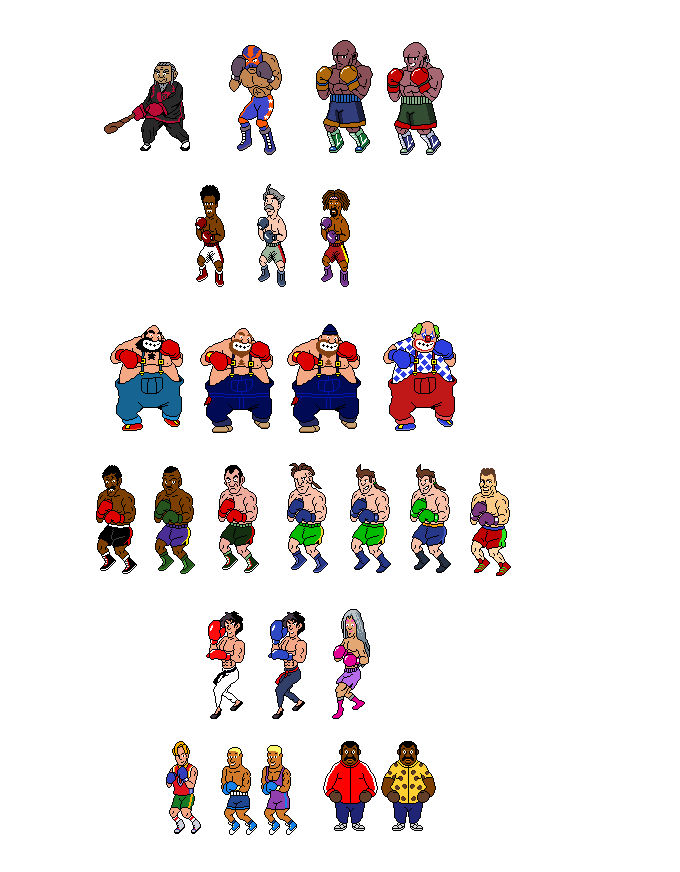 Other Punch Out characters in NES Style by Bronto-Stingtail on DeviantArt