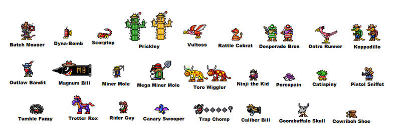 Western Mario Enemies