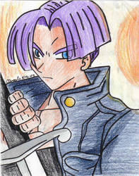 Trunks with his Sword-ssjpan