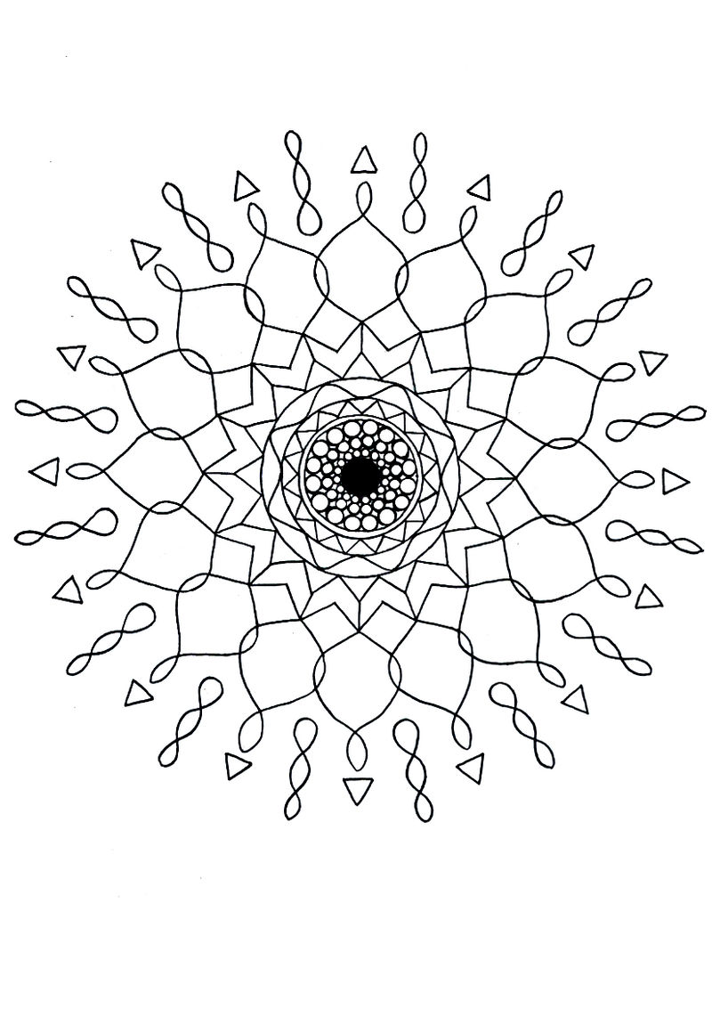 Coloring page - Mandala - Hand drawn