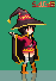 Megumin Sprite Megumin pixel art new sprite by SageOfMugen on DeviantArt