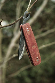 Viking style folding knife