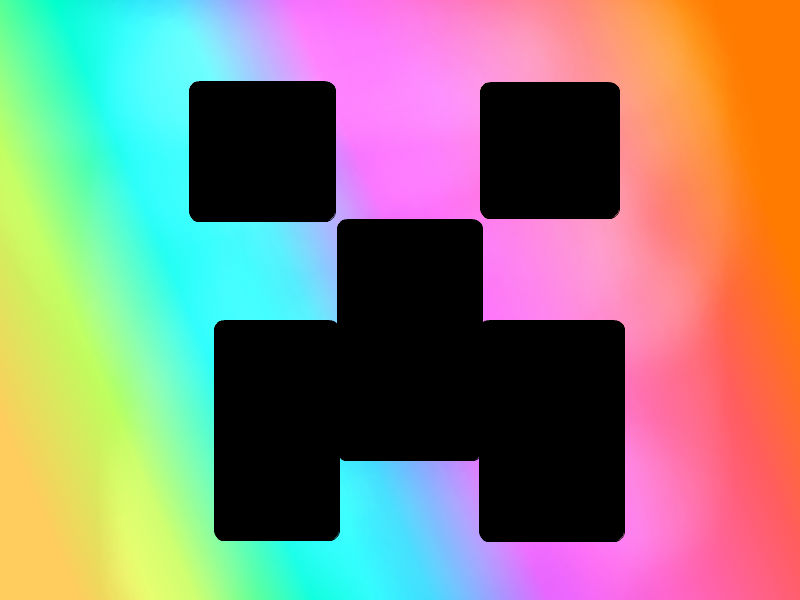 Blackened Rainbow Creeper Minecraft Skin