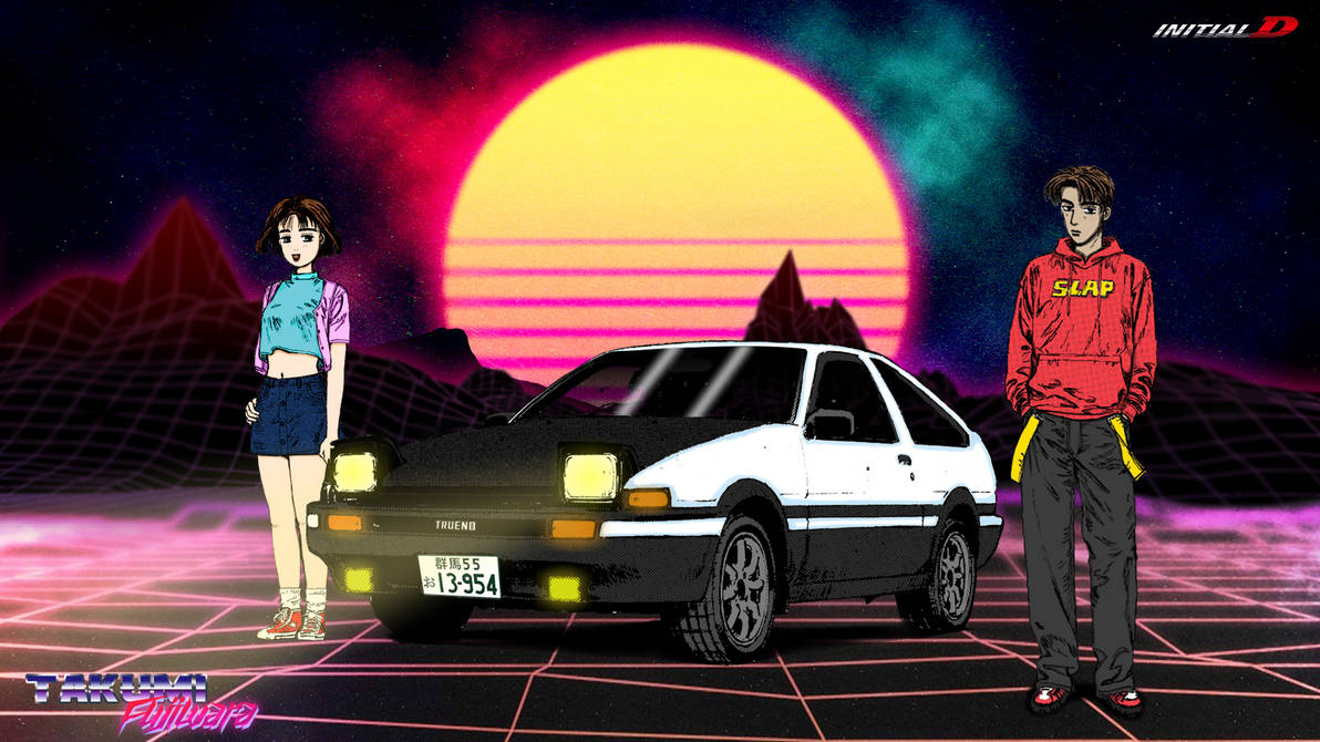 Initial D Takumi y natsuki Toyota trueno (Ae86) by JoeySullivan on ...