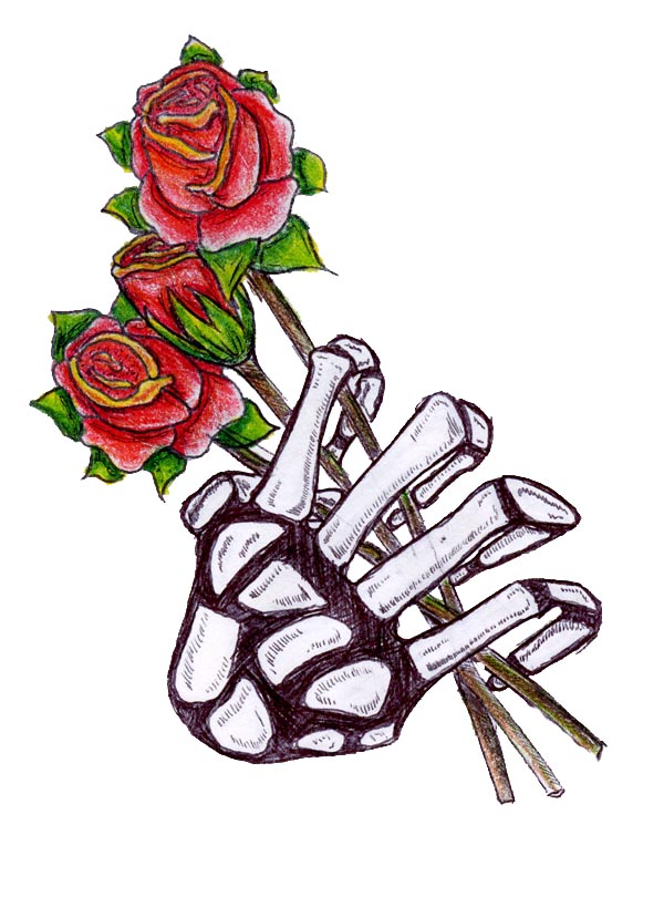 One Skeleton With Roses Skeletal Roses by one-winged-cerberus on DeviantArt