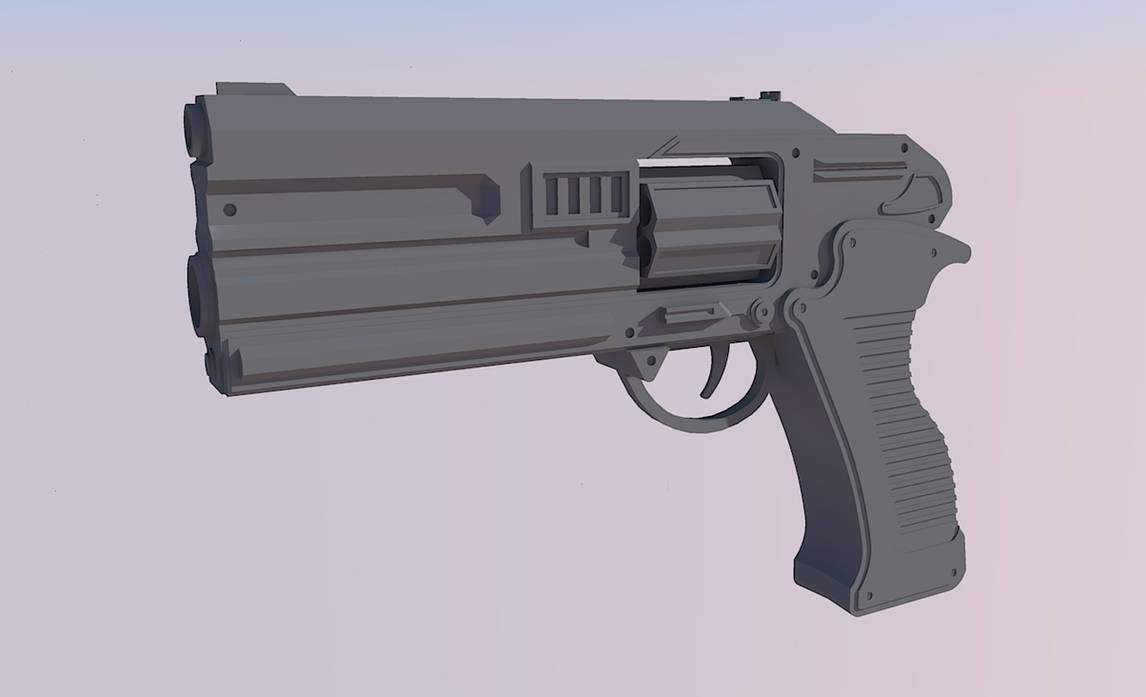 Sci-Fi Revolver by IridiumDepot on DeviantArt