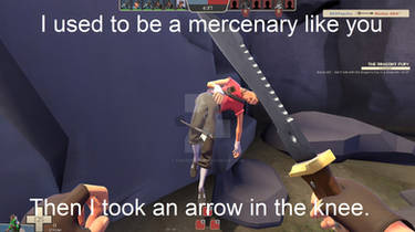 Arrow in the knee meme