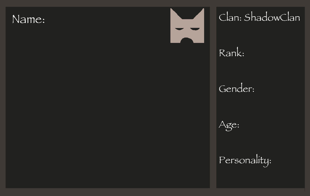 Shadowclan Id ShadowClan Reference Sheet by Blue-Nya on DeviantArt