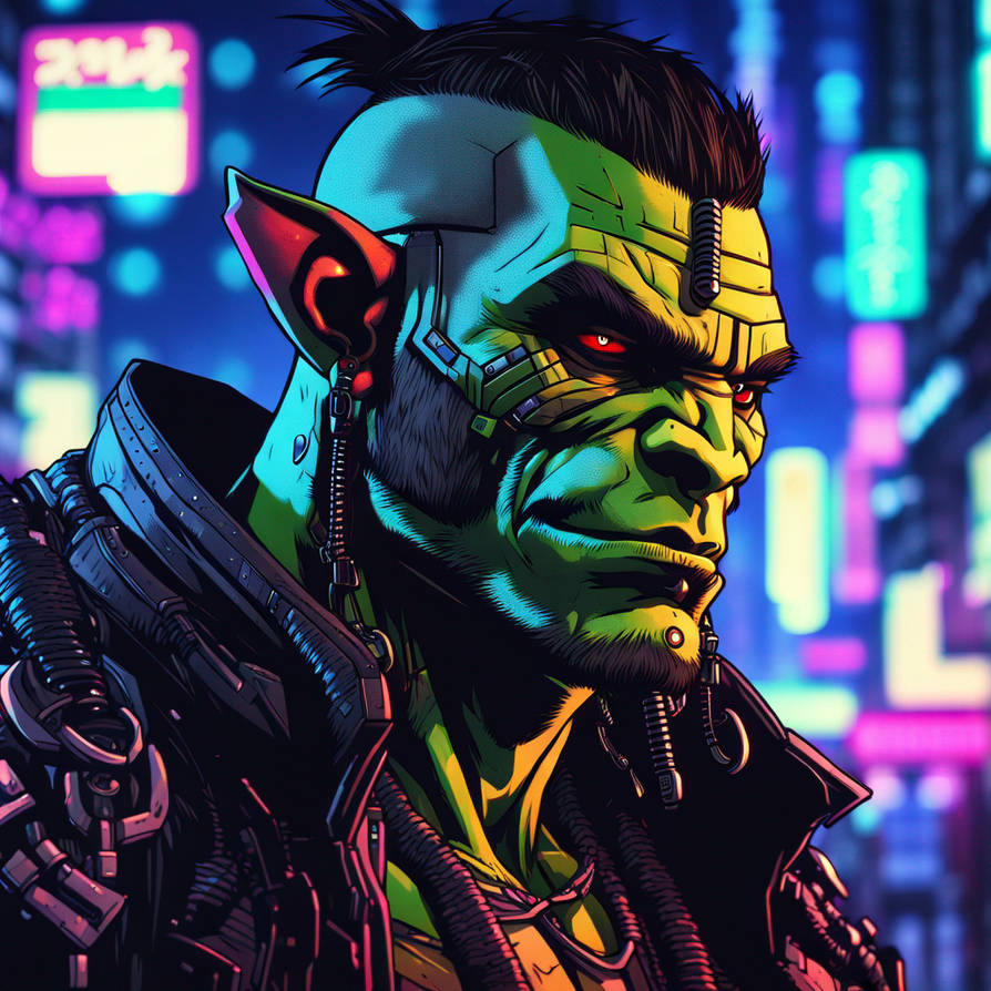 Cyberpunk Orc #3