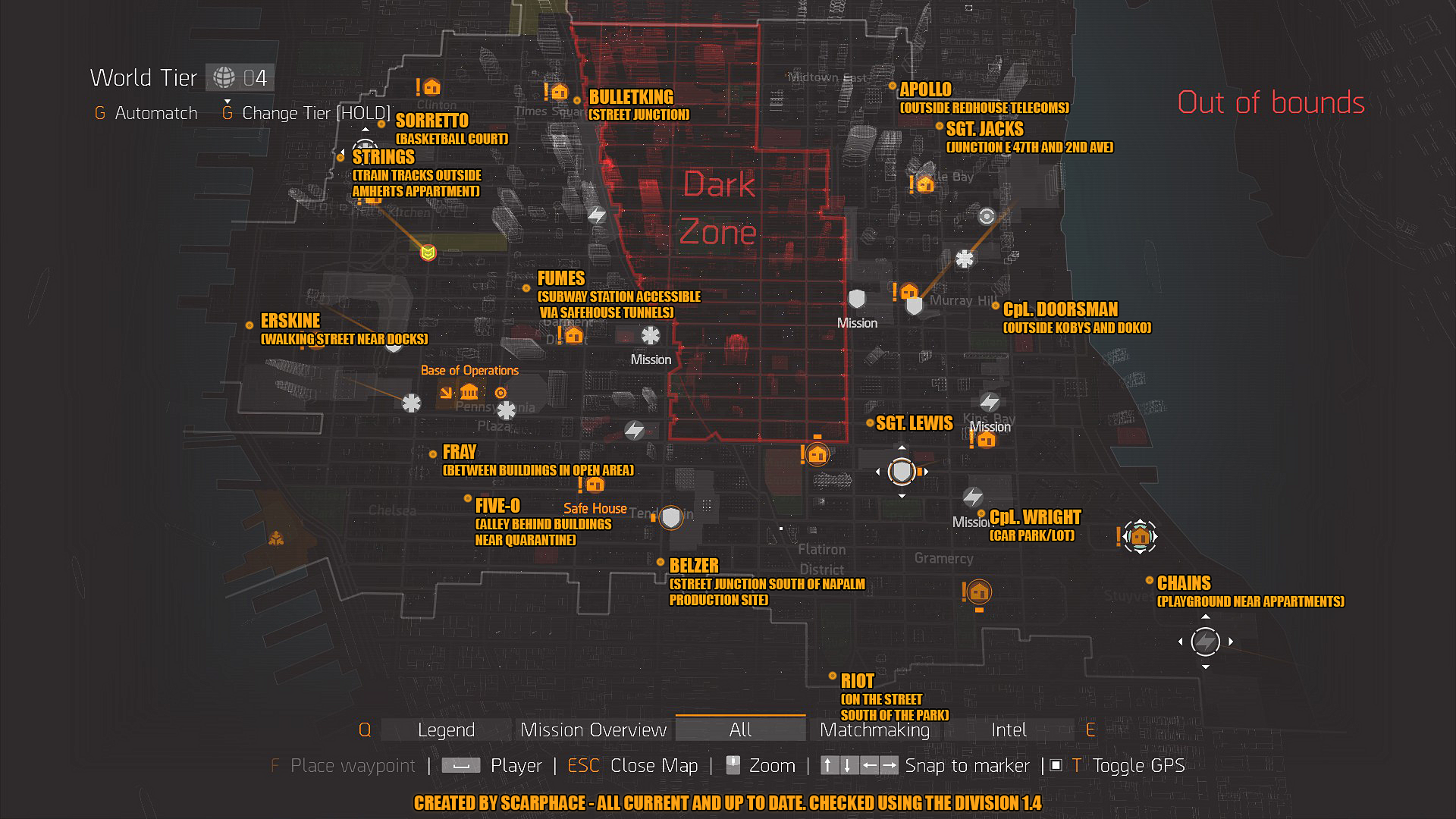 The Division Pve Boss Locations By R4nd0mh3r02k On Deviantart The Division 2022 Boss Map
