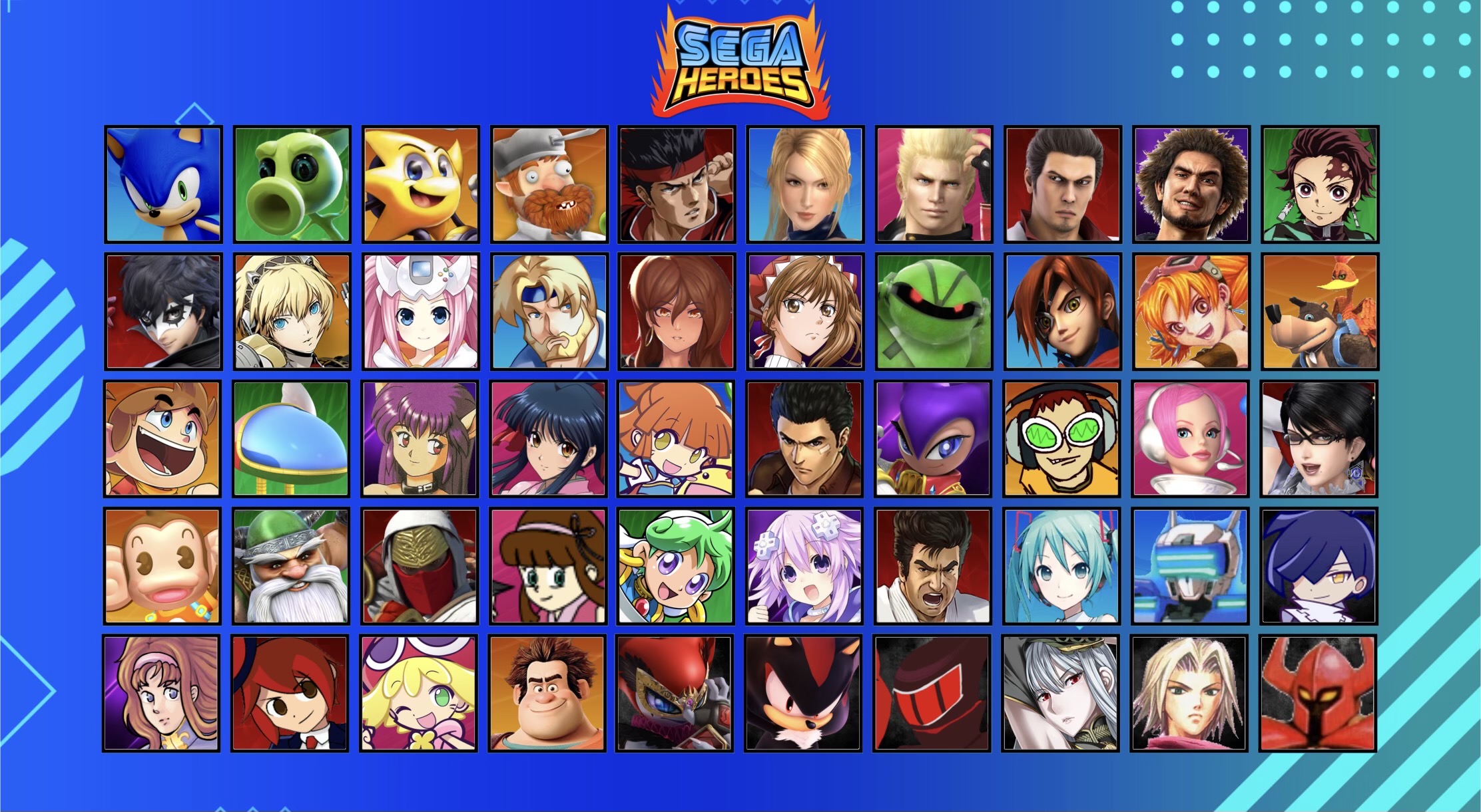 Sega Smash Bros Roster by SaturnBrothersX on DeviantArt