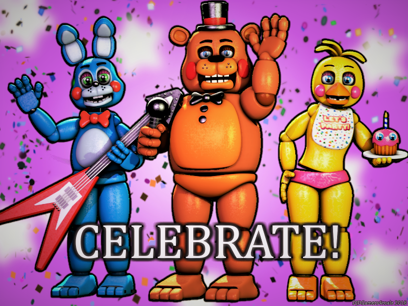 Five Nights at Freddy's 2 Celebrate Poster by LillyTheRenderer on DeviantArt