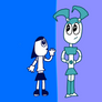 Cute robot girl meets Cute robot girl.