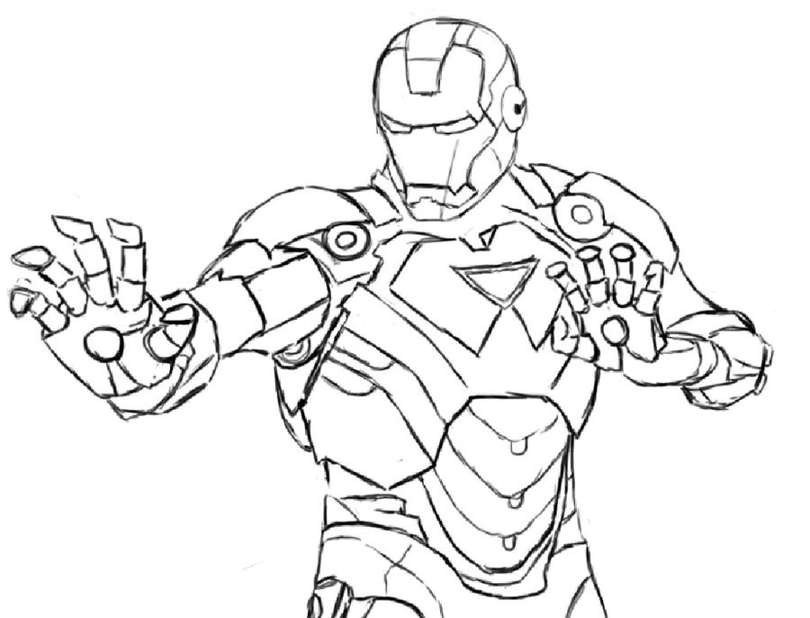 line art: Iron Man by Ruzukii on DeviantArt