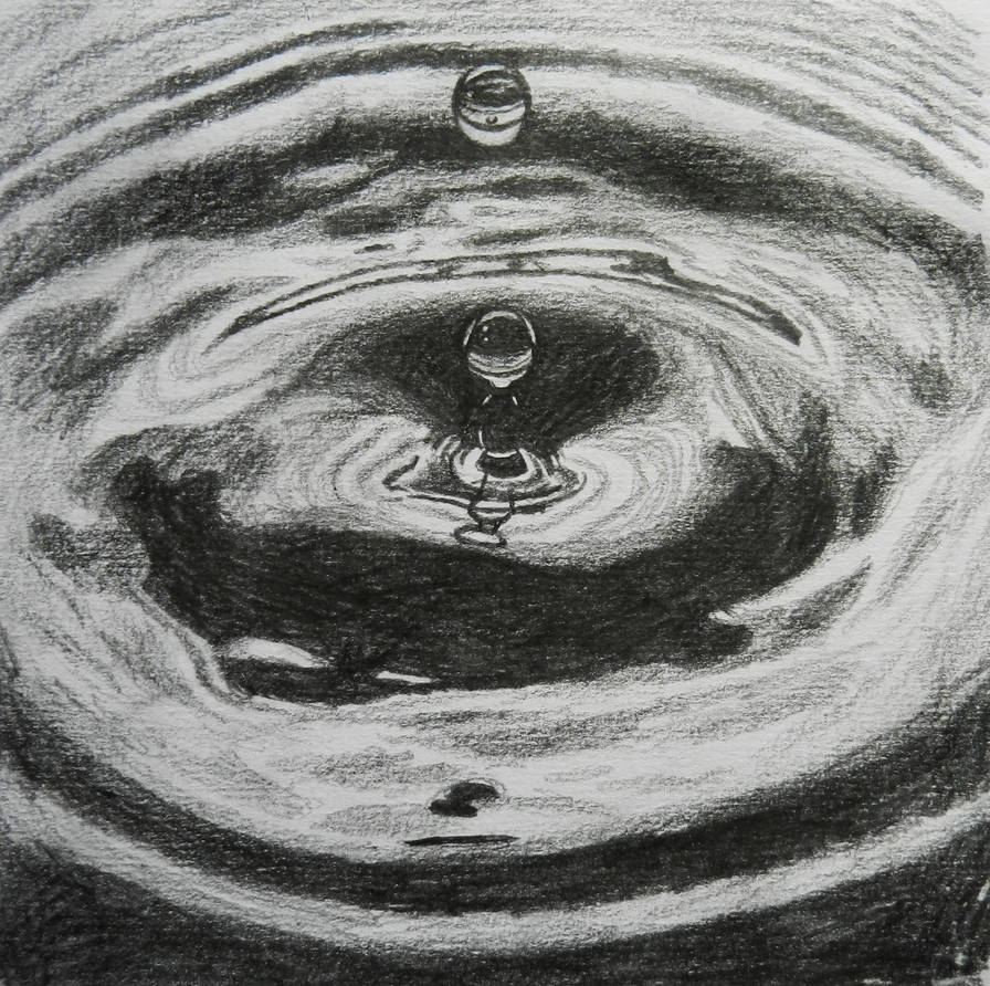 Drop in water pencil sketch by doodle103