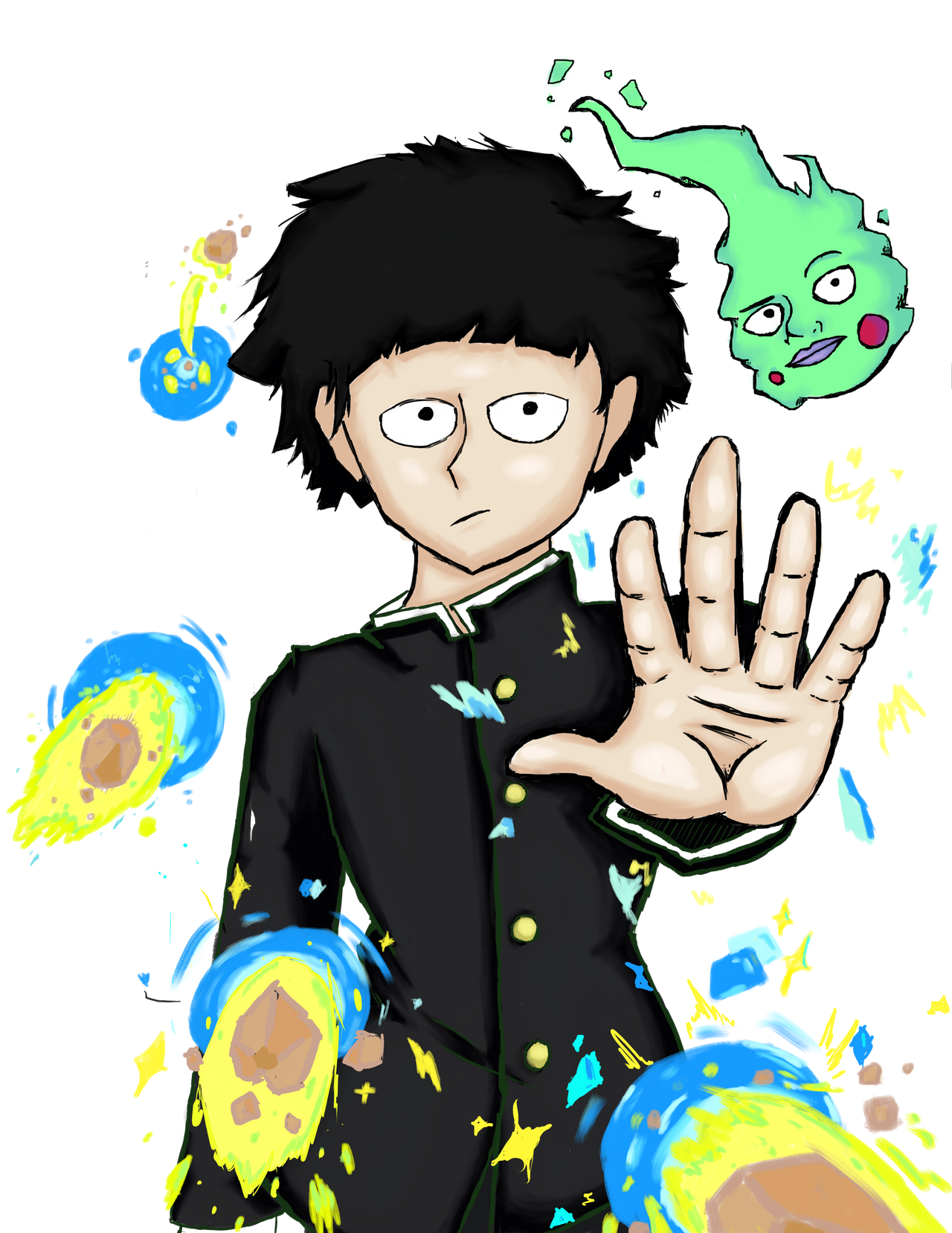 Mob Psycho 100 Mob and Dimple by JadionZ on DeviantArt