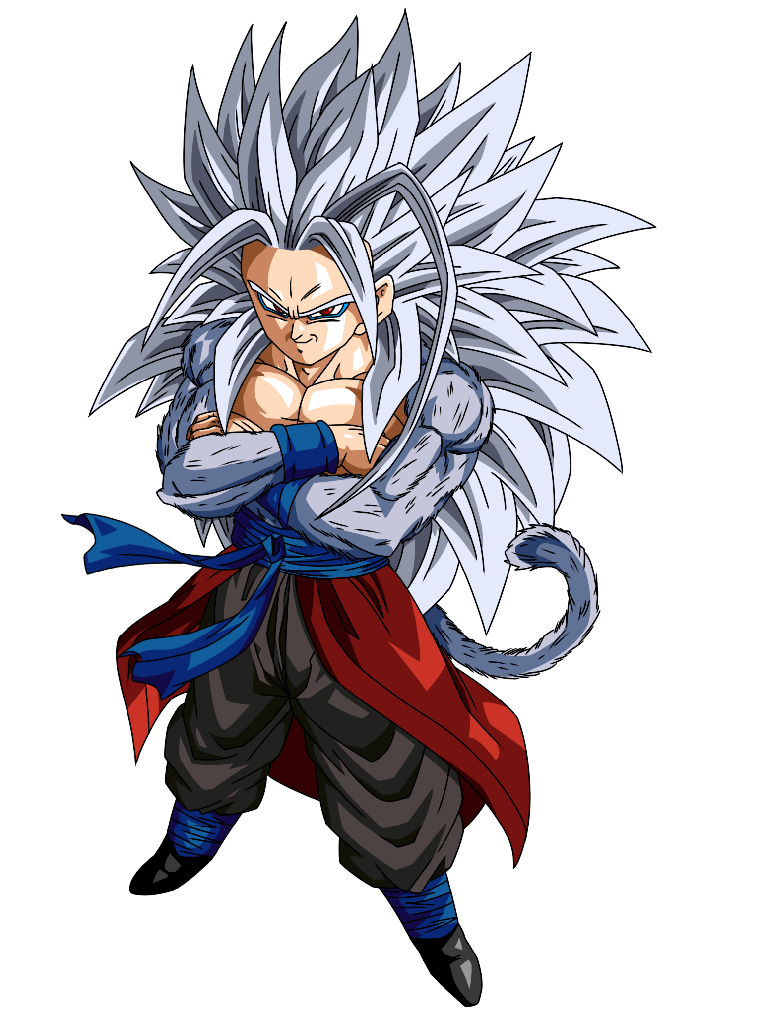 SSJ5 Xeno Goku Render by MohaSetif on DeviantArt