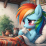 Rainbow Dash Feeling Blue, She Has A Cold
