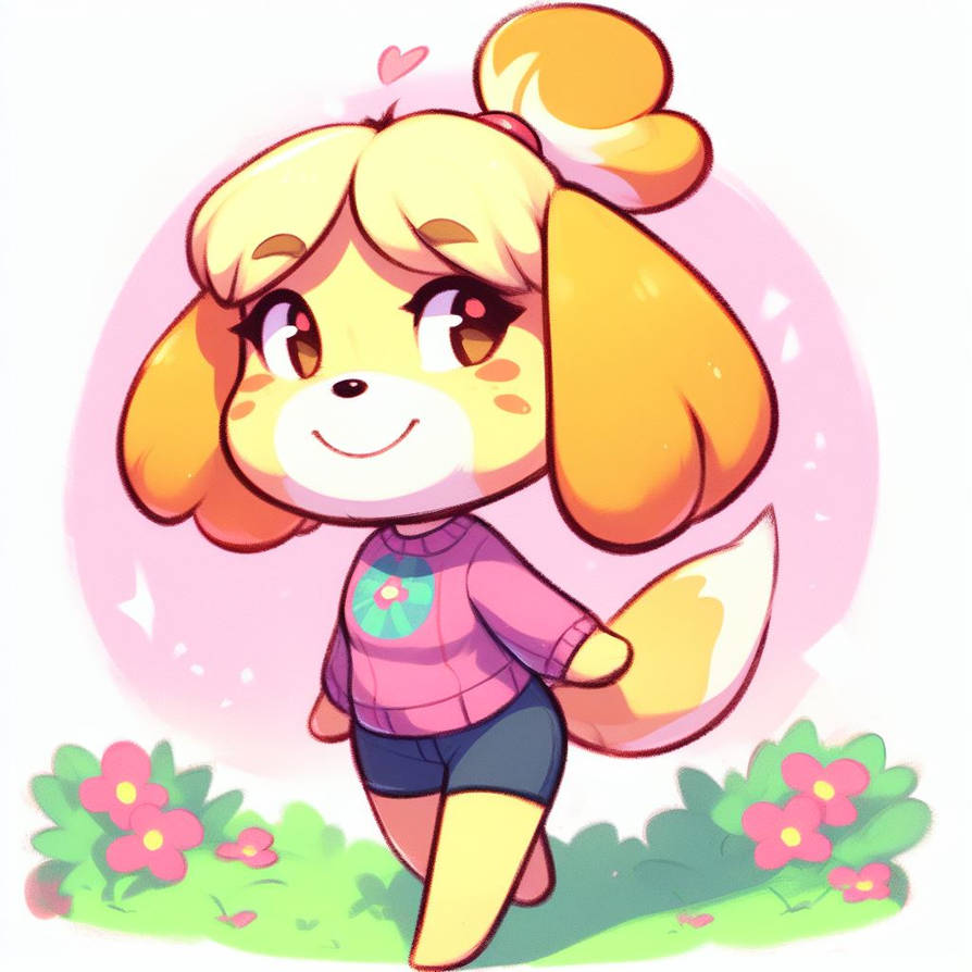 Isabelle Cute Stance by EvergreenPinewood on DeviantArt