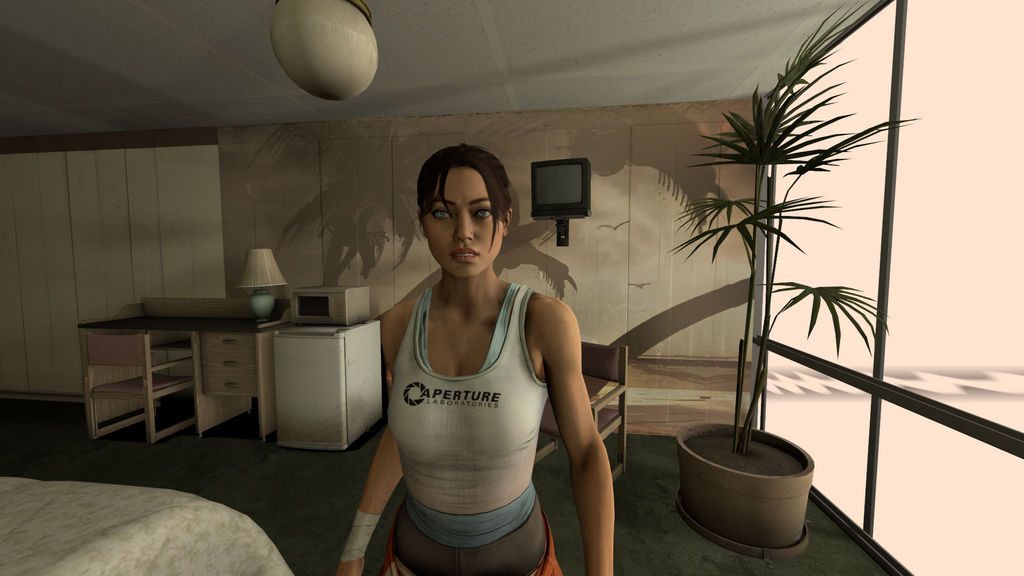 Chell - Wallpaper - Portal 2 by ShakenNotShtirred on DeviantArt