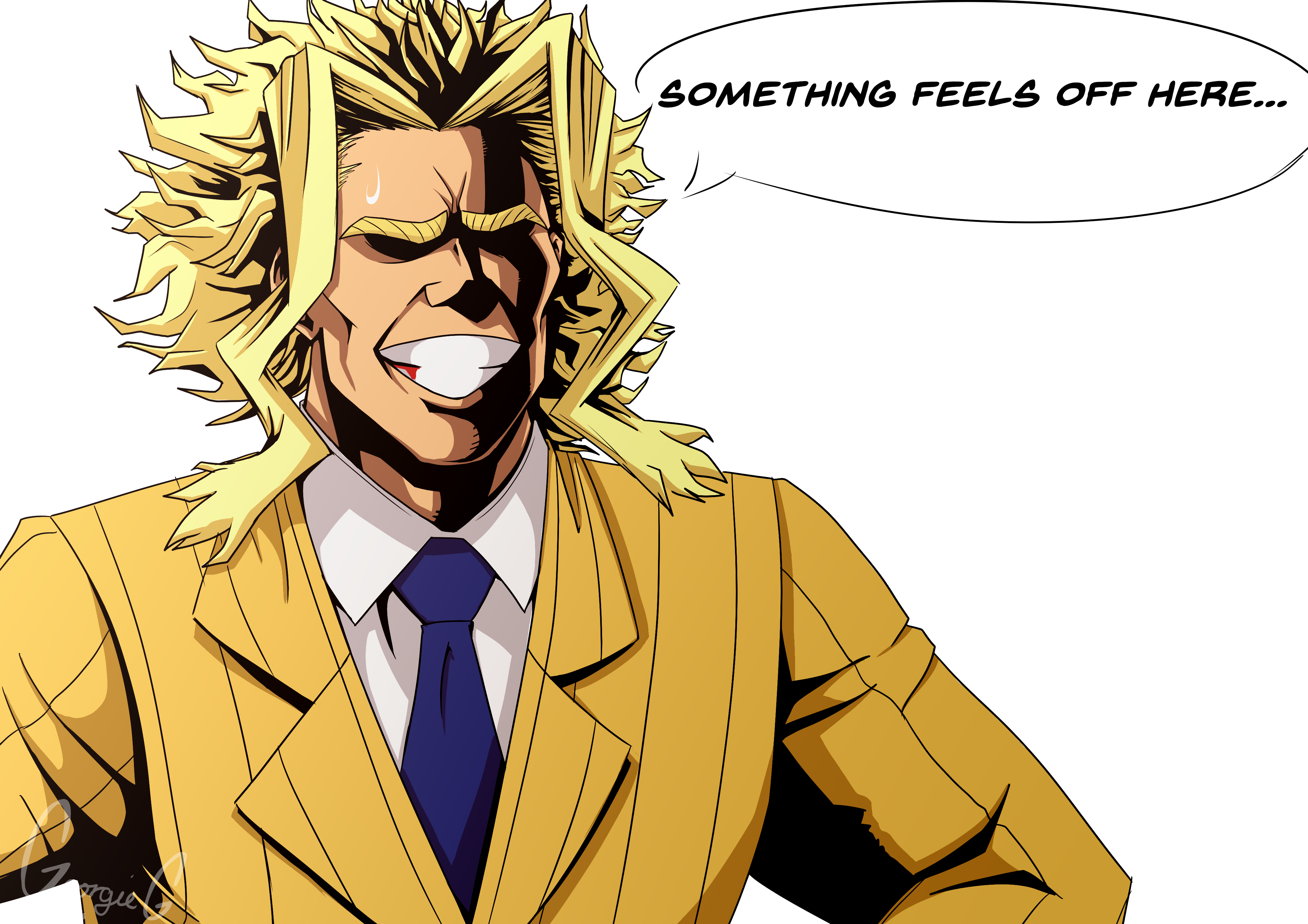 Wrong Hair All Might By Shakennotshtirred On Deviantart - how to look like all might in roblox