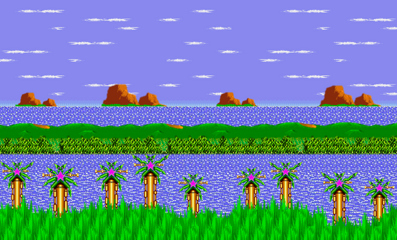 Sonic 1: Green Hill (Past) Background by MTBVCDRemixes on DeviantArt