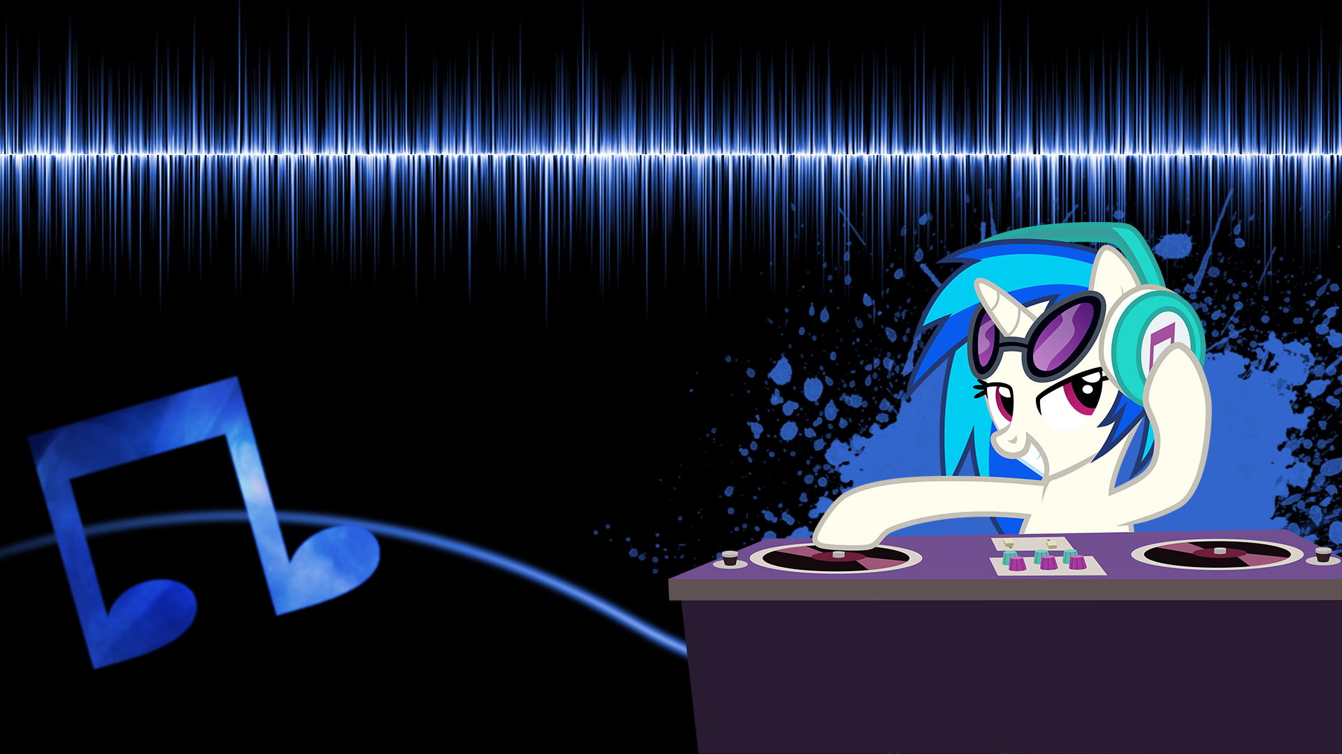 Storm the Bass (Vinyl Scratch Wallpaper)