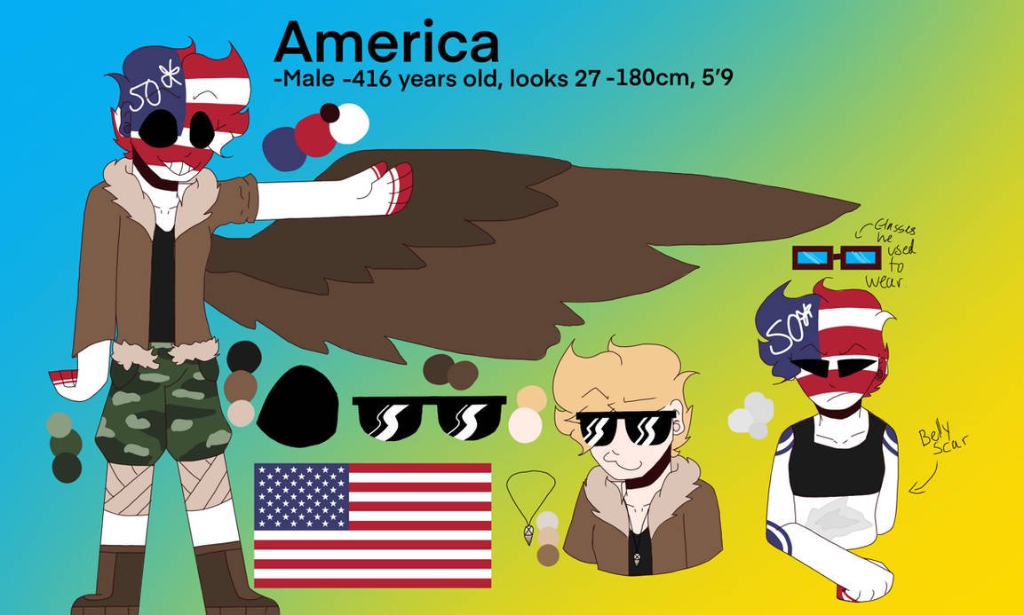America countryhuman ref sheet by Kleedq on DeviantArt
