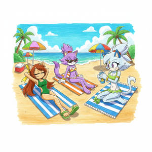 Blaze the cat, Tiara Boobowski, Flare the cat